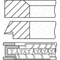 GOETZE ENGINE 08-451604-00 Kolbenringsatz