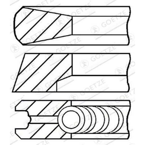 GOETZE ENGINE 08-854700-00 Kolbenringsatz