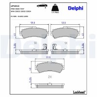 DELPHI LP1012 Bremsbelagsatz, Scheibenbremse
