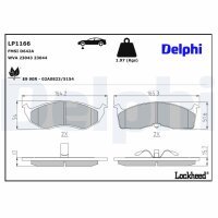 DELPHI LP1166 Bremsbelagsatz, Scheibenbremse
