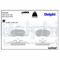 DELPHI LP1315 Bremsbelagsatz, Scheibenbremse