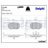 DELPHI LP1385 Bremsbelagsatz, Scheibenbremse
