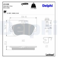 DELPHI LP1398 Bremsbelagsatz, Scheibenbremse