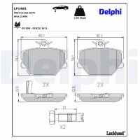 DELPHI LP1465 Bremsbelagsatz, Scheibenbremse