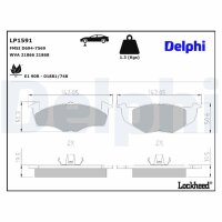 DELPHI LP1591 Bremsbelagsatz, Scheibenbremse