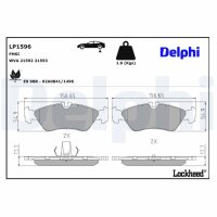 DELPHI LP1596 Bremsbelagsatz, Scheibenbremse