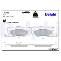 DELPHI LP1603 Bremsbelagsatz, Scheibenbremse