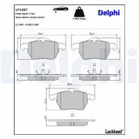 DELPHI LP1687 Bremsbelagsatz, Scheibenbremse