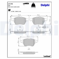 DELPHI LP1706 Bremsbelagsatz, Scheibenbremse
