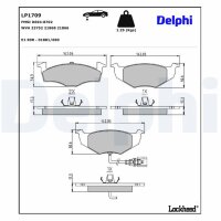 DELPHI LP1709 Bremsbelagsatz, Scheibenbremse