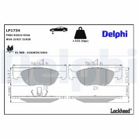 DELPHI LP1734 Bremsbelagsatz, Scheibenbremse