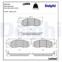 DELPHI LP1772 Bremsbelagsatz, Scheibenbremse