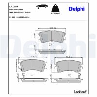 DELPHI LP1799 Bremsbelagsatz, Scheibenbremse