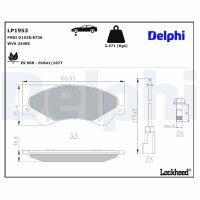 DELPHI LP1953 Bremsbelagsatz, Scheibenbremse