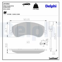 DELPHI LP1954 Bremsbelagsatz, Scheibenbremse