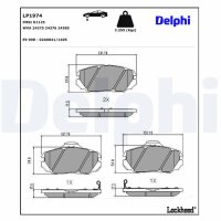 DELPHI LP1974 Bremsbelagsatz, Scheibenbremse