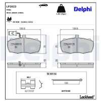 DELPHI LP2023 Bremsbelagsatz, Scheibenbremse