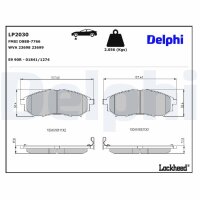 DELPHI LP2030 Bremsbelagsatz, Scheibenbremse