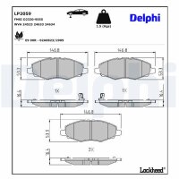 DELPHI LP2059 Bremsbelagsatz, Scheibenbremse