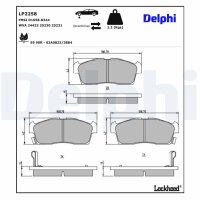 DELPHI LP2258 Bremsbelagsatz, Scheibenbremse