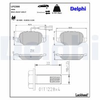 DELPHI LP2300 Bremsbelagsatz, Scheibenbremse