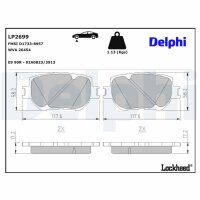 DELPHI LP2699 Bremsbelagsatz, Scheibenbremse