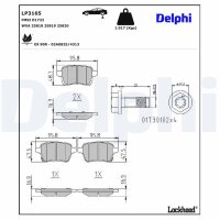 DELPHI LP3165 Bremsbelagsatz, Scheibenbremse