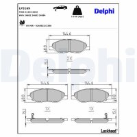 DELPHI LP3169 Bremsbelagsatz, Scheibenbremse