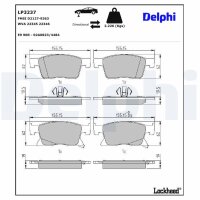 DELPHI LP3237 Bremsbelagsatz, Scheibenbremse