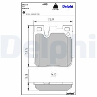 DELPHI LP3249 Bremsbelagsatz, Scheibenbremse