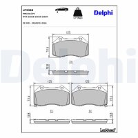 DELPHI LP3388 Bremsbelagsatz, Scheibenbremse