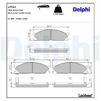 DELPHI LP543 Bremsbelagsatz, Scheibenbremse
