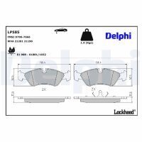 DELPHI LP585 Bremsbelagsatz, Scheibenbremse