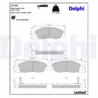 DELPHI LP734 Bremsbelagsatz, Scheibenbremse