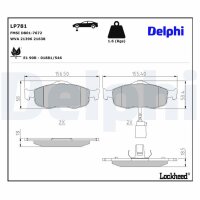 DELPHI LP781 Bremsbelagsatz, Scheibenbremse