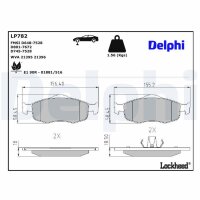 DELPHI LP782 Bremsbelagsatz, Scheibenbremse
