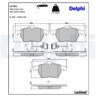 DELPHI LP784 Bremsbelagsatz, Scheibenbremse