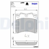 DELPHI LP785 Bremsbelagsatz, Scheibenbremse