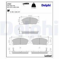 DELPHI LP869 Bremsbelagsatz, Scheibenbremse