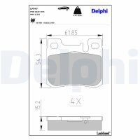 DELPHI LP947 Bremsbelagsatz, Scheibenbremse