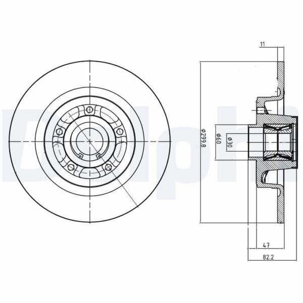 DELPHI BG9023RS Bremsscheibe