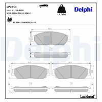 DELPHI LP2714 Bremsbelagsatz, Scheibenbremse
