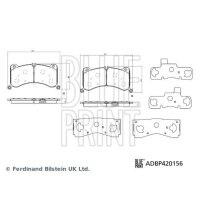 BLUE PRINT ADBP420156 Bremsbelagsatz, Scheibenbremse