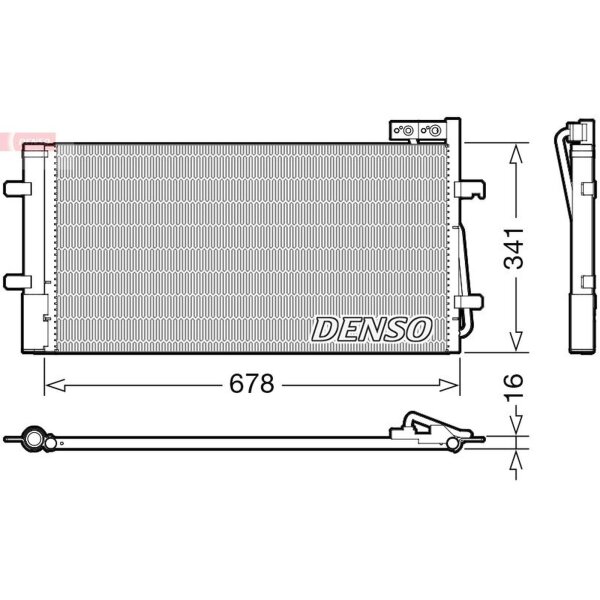 DENSO DCN02035 Kondensator, Klimaanlage