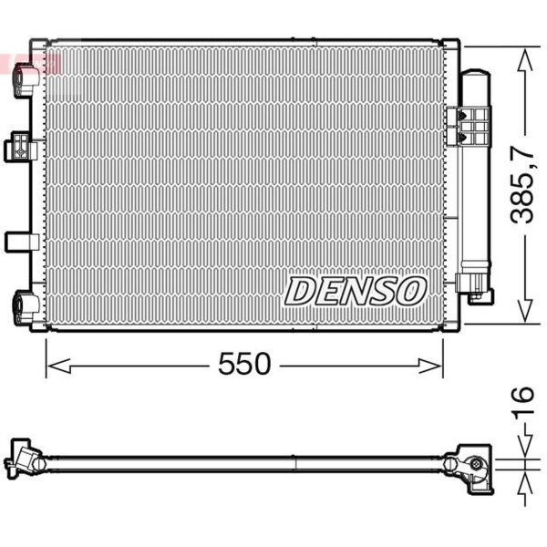 DENSO DCN10043 Kondensator, Klimaanlage