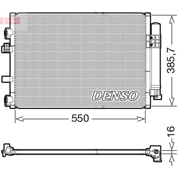 DENSO DCN10044 Kondensator, Klimaanlage