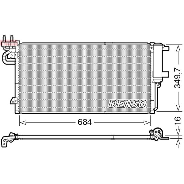 DENSO DCN10045 Kondensator, Klimaanlage