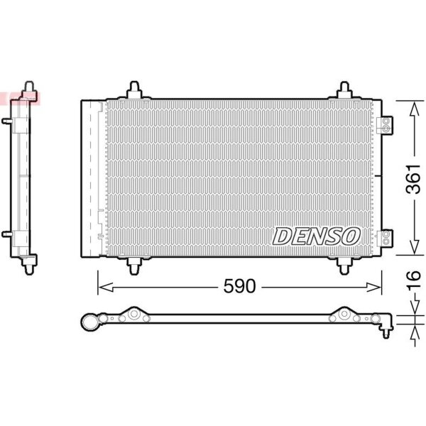 DENSO DCN21018 Kondensator, Klimaanlage