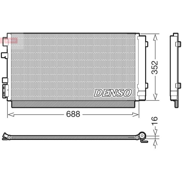 DENSO DCN23038 Kondensator, Klimaanlage
