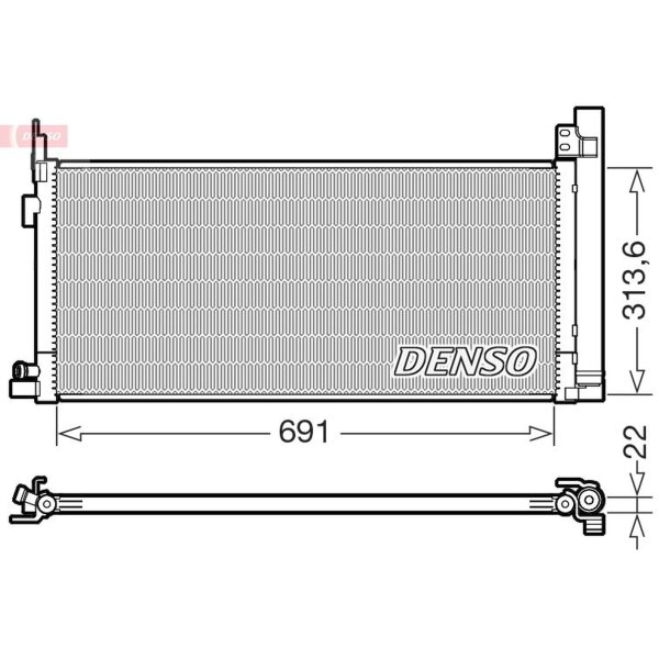 DENSO DCN50124 Kondensator, Klimaanlage